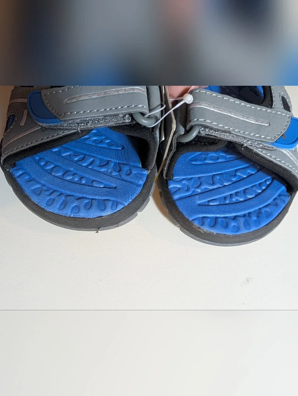 Eddie Bauer Grey and Blue Kids Sandals Size 12 NWT